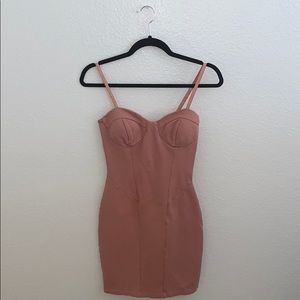 Pink Form Fitting Bodycon Dress - Small